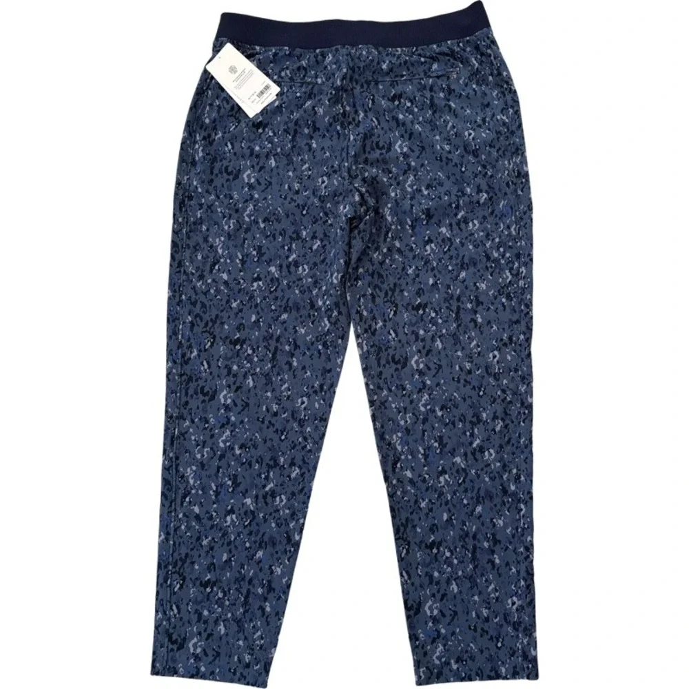 ATHLETA NWT Brooklyn Ankle‎ Pant 16 Tall Blue Camo Print Casual Jogger Style